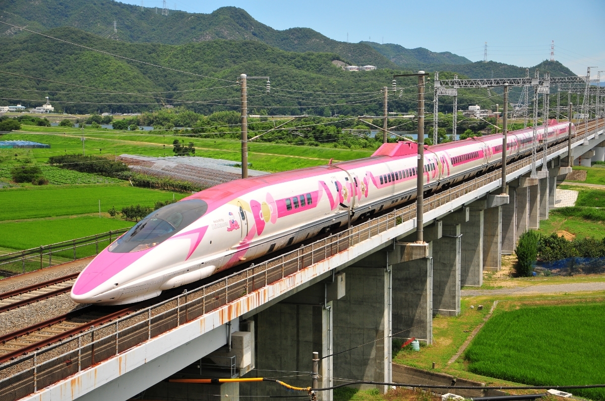 鉄道 デジ 写真 画像 山陽新幹線 500系 ハローキティ 1_画像1