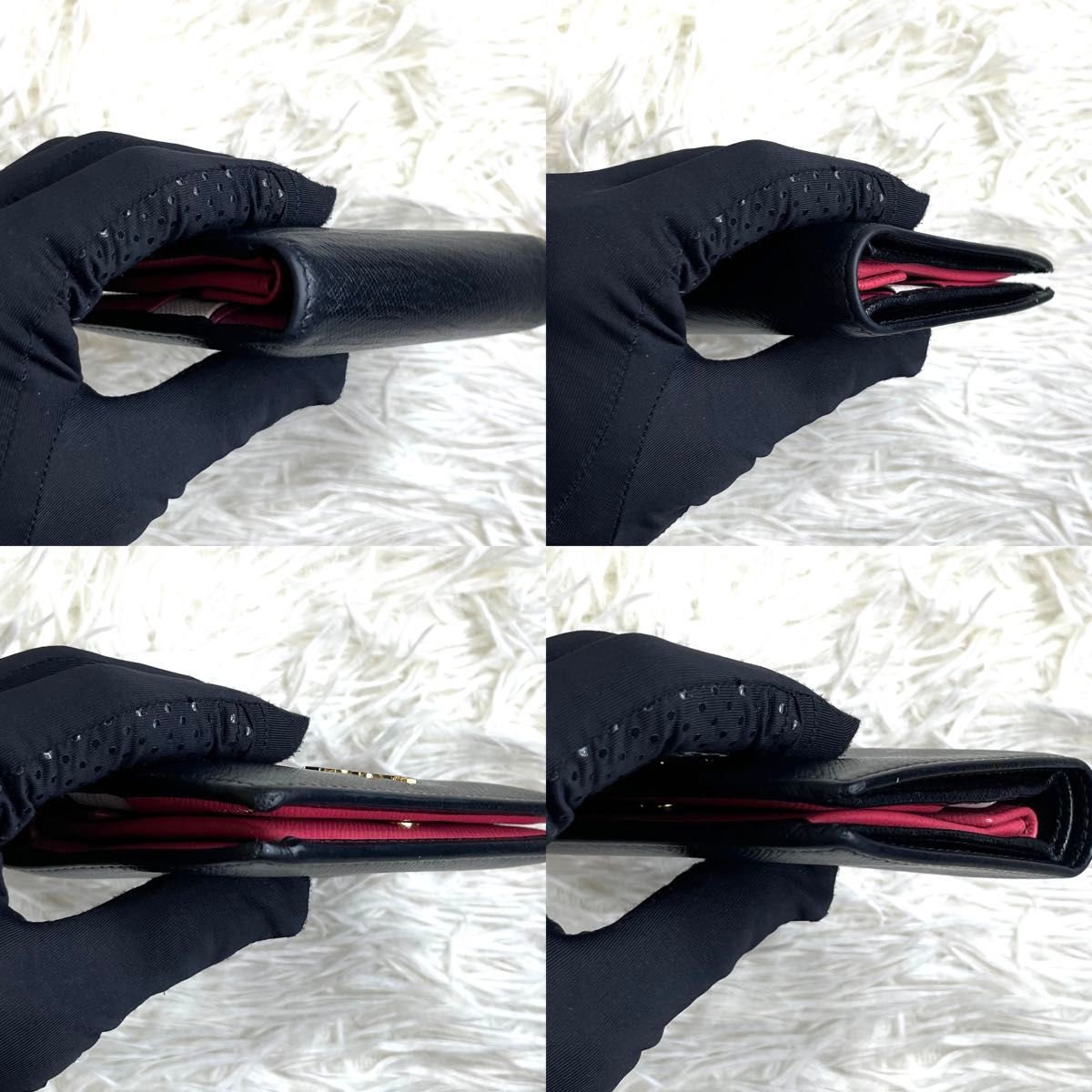 人気品 / PRADA プラダ サフィアーノバイカラーコンパクト 人気品 / PRADA プラダ サフィアーノバイカラーコンパクト