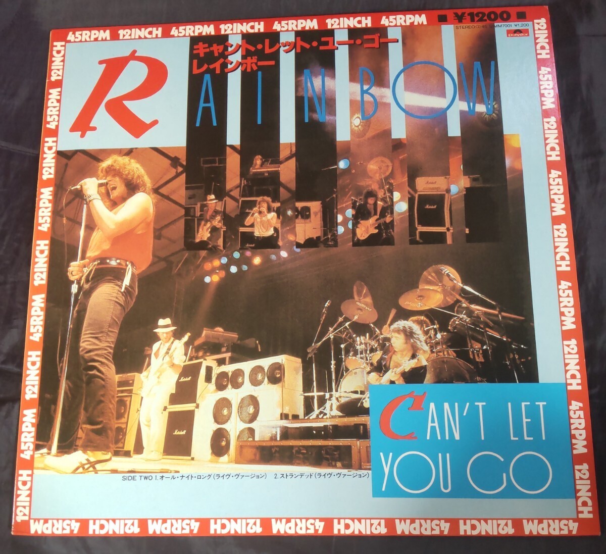 12inch45回転盤アナログレコード「レインボー/キャント・レット・ユー・ゴー」RAINBOW/CAN'T LET YOU GO,ALL NIGHT LONG(LIVE), STRANDED_画像1