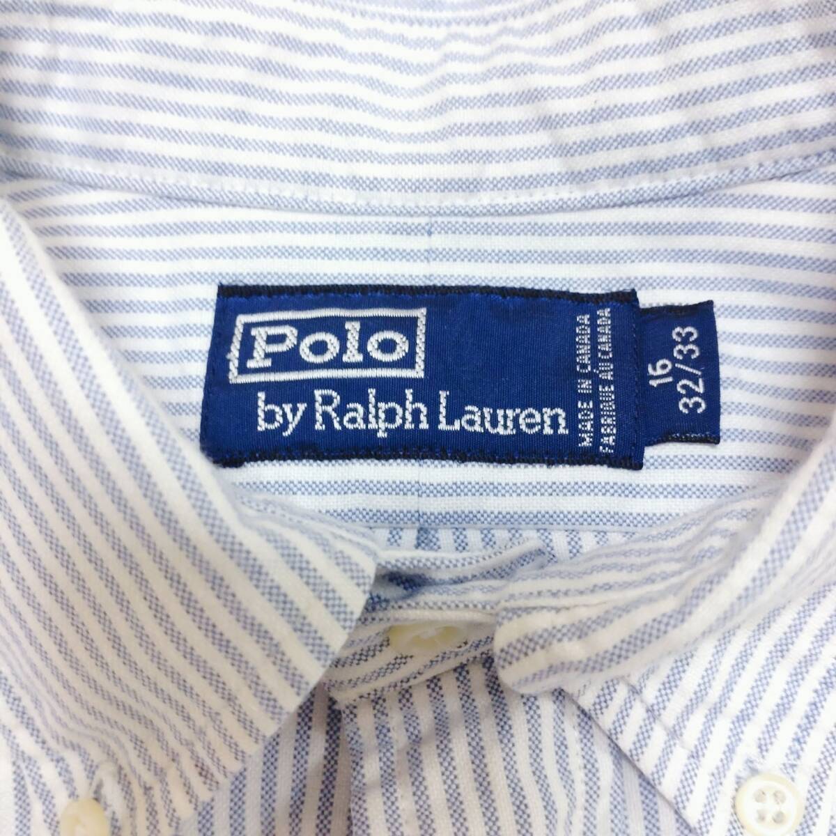 POLO RALPH LAUREN ストライプ ブルー BDシャツ ビッグシャツ