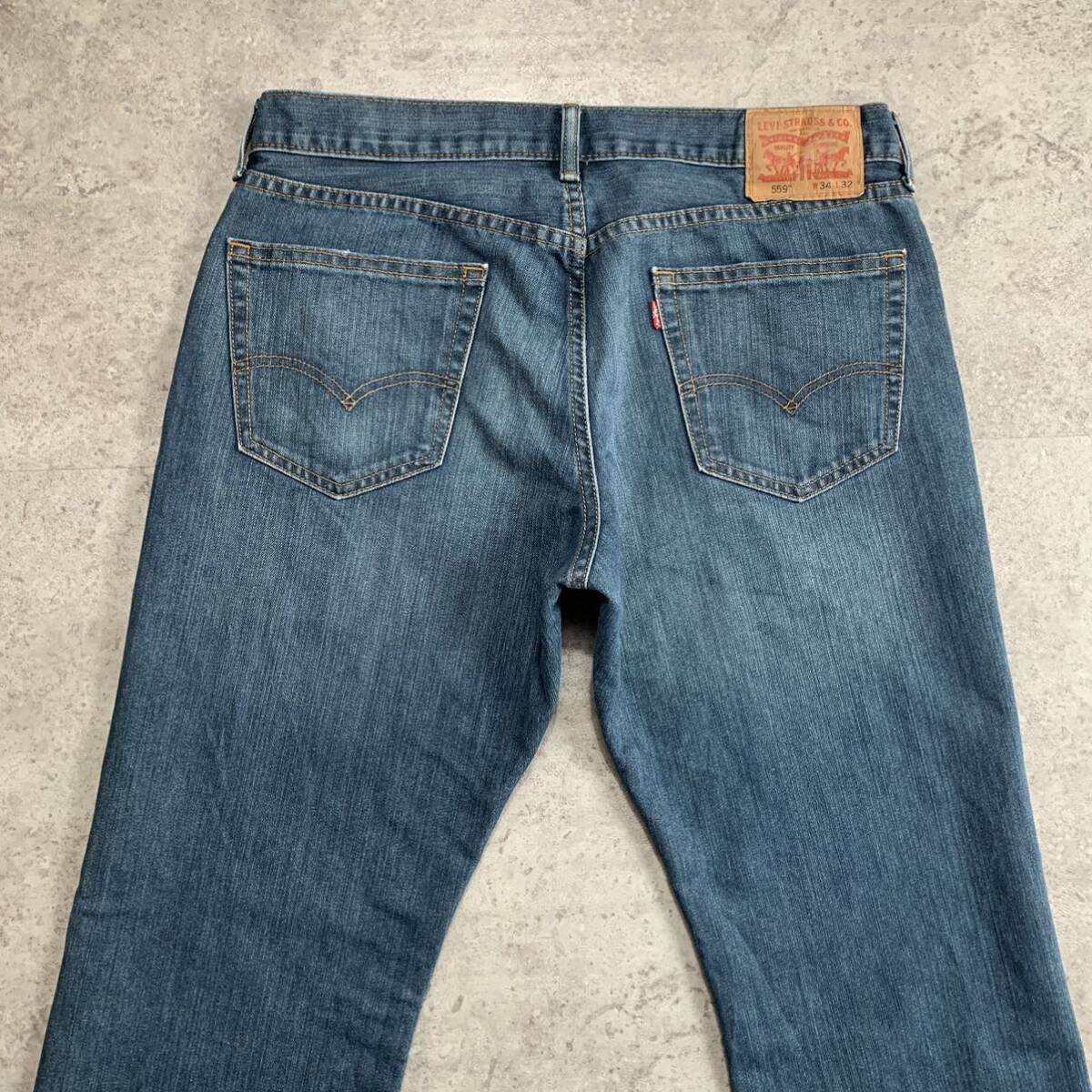 Levi's リーバイス 559 ワイド ジーンズ デニムパンツ W34 L32 ストレート 古着 ブルー