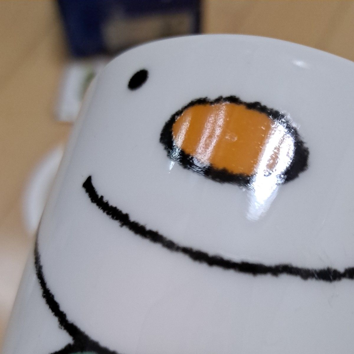 Snow Man　 マグ　 マグカップ　茶漉し付き　ハーブマグ　紅茶　バーブティ　緑茶　茶葉　コーヒー　カフェオレ　陶器　キャラ