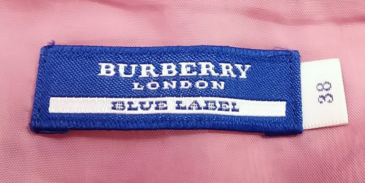 BURBERRY LONDON BLUE LABEL(バーバリーロンドン ブルーレーベル)/斜めチェック柄ミニスカート/ピンク×ベージュ/レディース/M相当/01の画像3