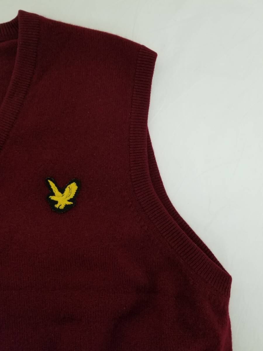 Lyle＆scott ライルアンドスコット ゴルフベスト ワインレッド サイズ42(Lサイズ相当) メンズ 01_画像6