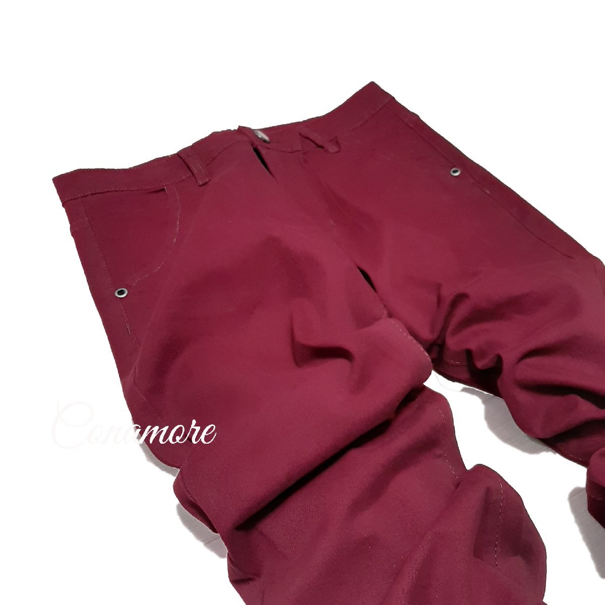 【M-L/W31】ゴルフパンツ チノパン メンズ スキニーパンツ 新品 赤 レッド ストレッチパンツ 31 M 赤 226-red-31_画像4