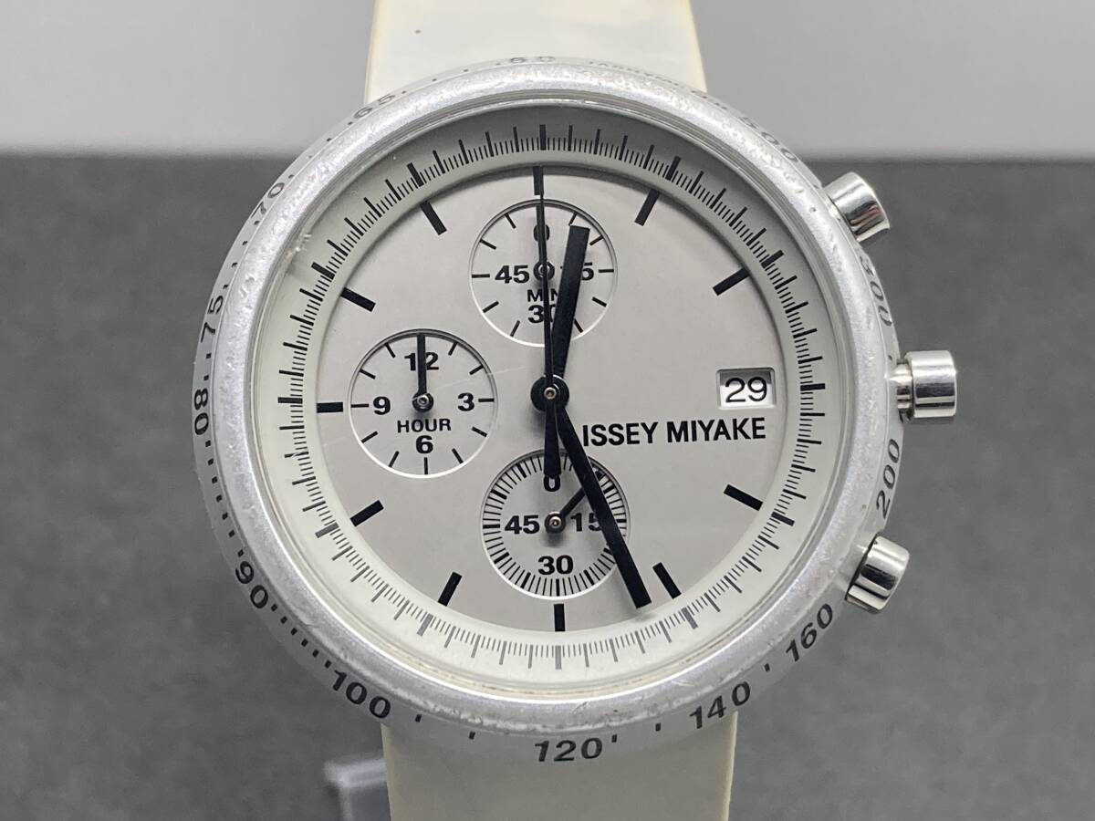 １円～稼働品・ISSEY MIYAKE SEIKO/イッセイ ミヤケ セイコー クロノグラフ VK67-0020 メンズ腕時計 QZ 【BT-3115】_画像2