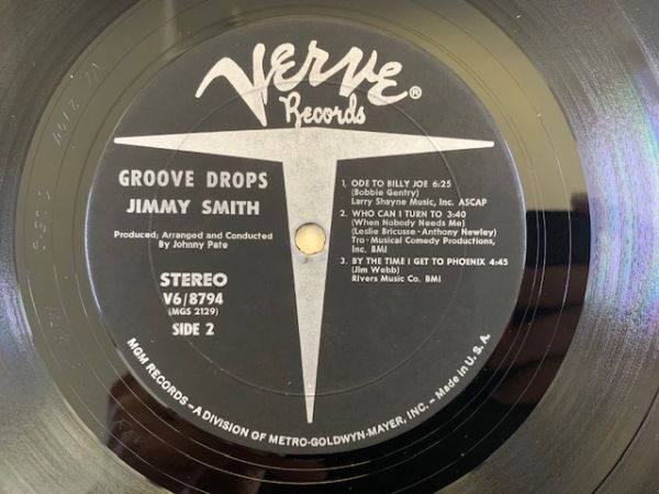 米 ジミー・スミス Jimmy Smith / Groove Drops US盤 Verve 黒銀ラベル V6-8794_画像5