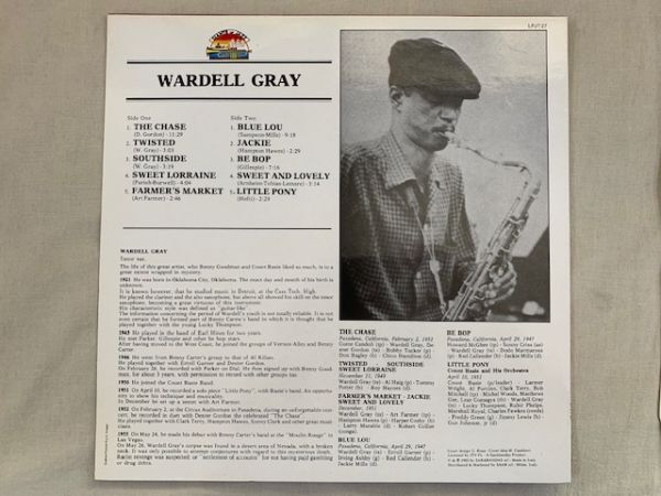 伊 ワーデル・グレイ WARDELL GRAY ジャズ・テナーサックス イタリア盤 GIANTS OF JAZZ LPJT27_画像2