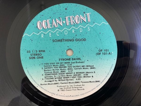 米 タイロン・デイヴィス TYRONE DAVIS / Something Good シカゴ・ソウル US盤 OCEAN-FRONT CF101_画像3