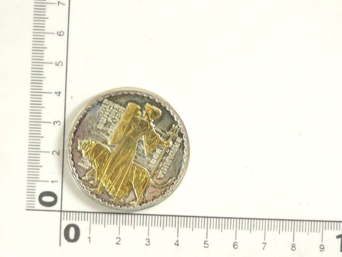 1円 イギリス ブリタニア 2ポンド 銀貨 2001年 Britannia Silver 2 Pounds Gold gilt BV890_画像6