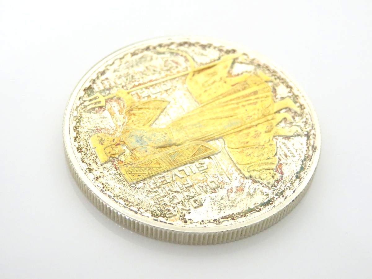 1円 イギリス ブリタニア 2ポンド 銀貨 2001年 Britannia Silver 2 Pounds Gold gilt BV890_画像5