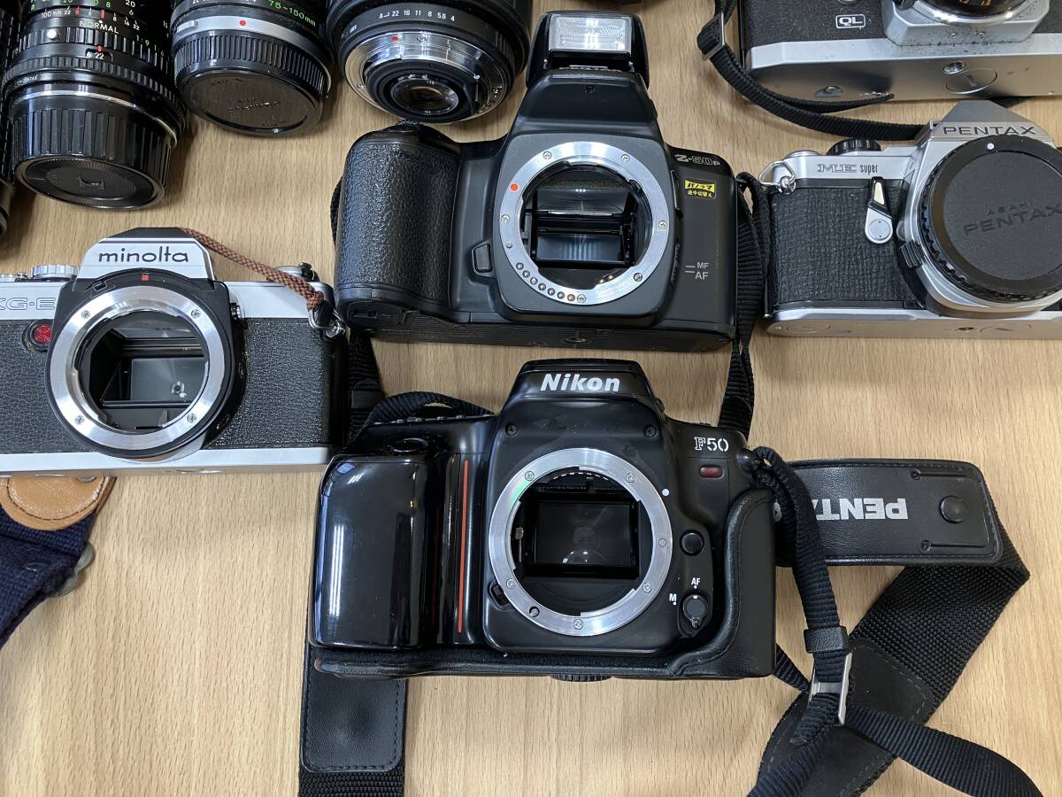 ◆同梱NG◆△※北海道発送※ 1円 ジャンク品 梱包済み約11.7kg PENTAX minolta キャノン 等 一眼レフ レンズ カメラ まとめ セット NEXT007_画像5