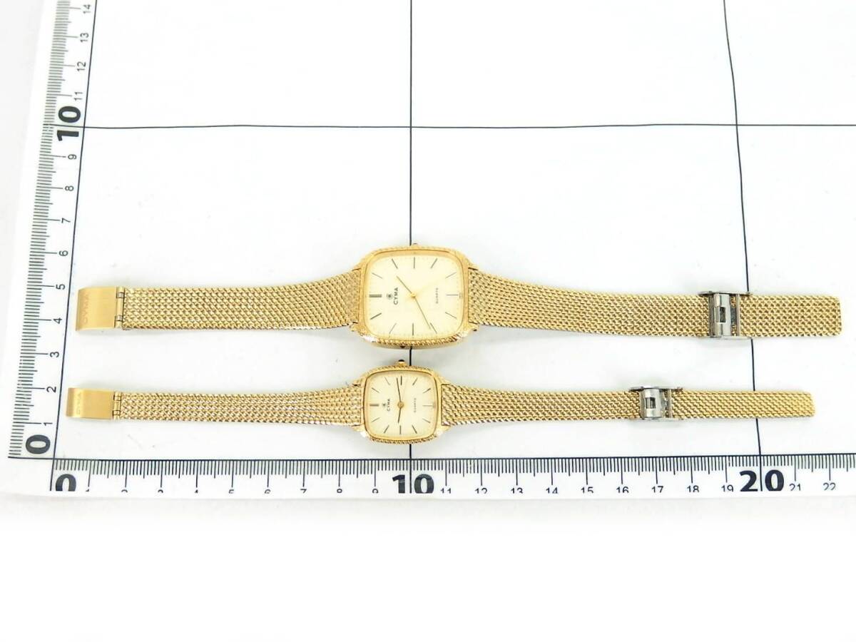 1円 ジャンク品 シーマ クオーツ メンズ腕時計 レディース腕時計 セット DK091_画像2