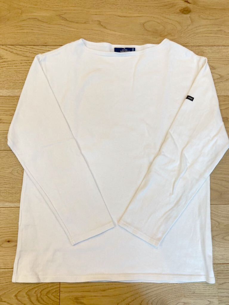 《送料無料》セントジェームス バスクシャツ ウェッソン SAINT JAMES ホワイト 無地 フランス製　なが長袖 ウエッソン_画像1