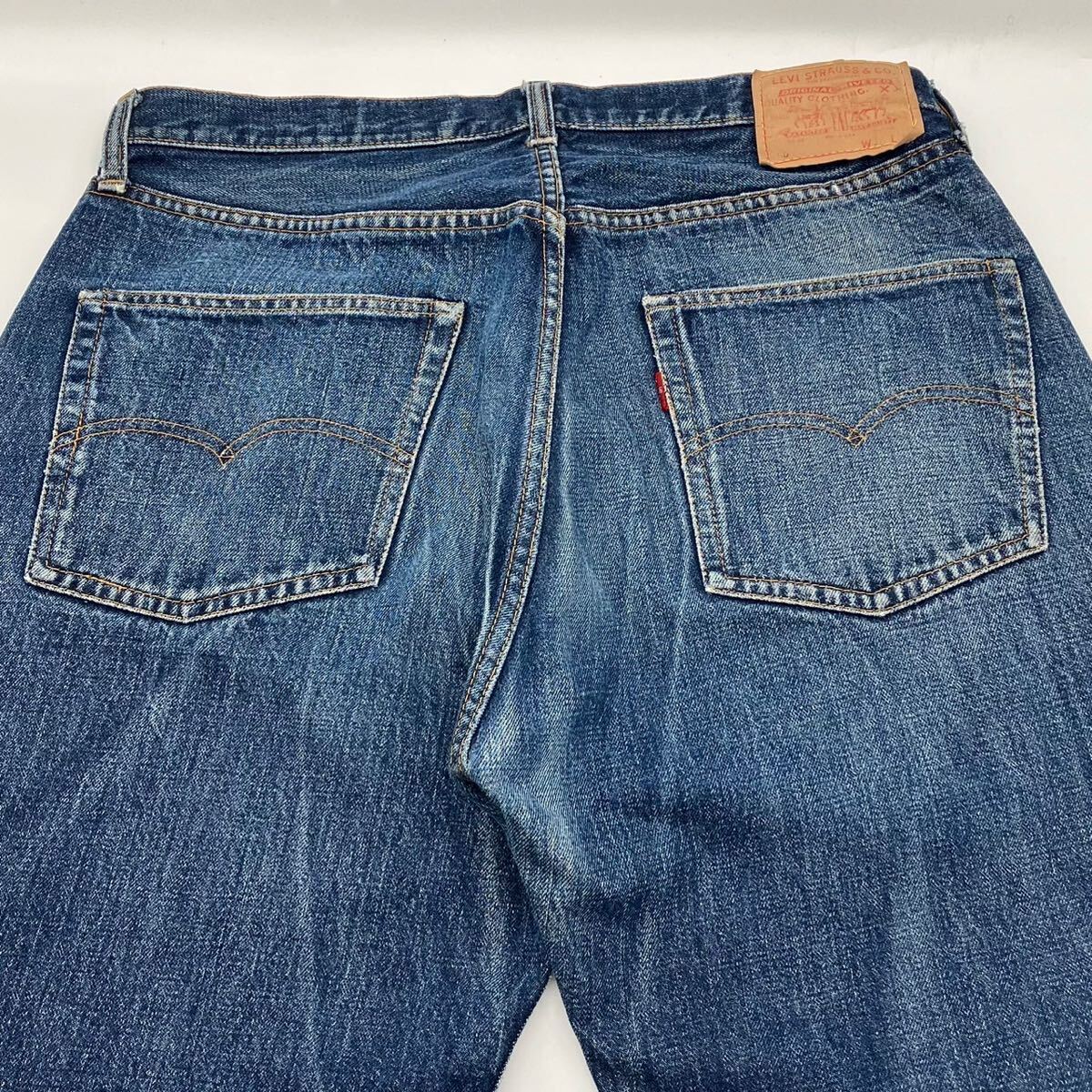 60's VINTAGE Levi's BigE Denim Pants 60年代 ヴィンテージ リーバイス ビッグE デニム パンツ ボタン裏6 チェーンステッチ 足長R G2429_画像6