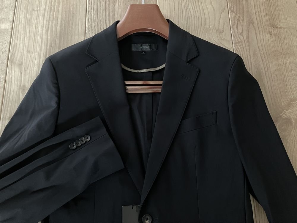  new goods ARTISAN MENaruchi The n men non -stroke less hyper stretch jacket 05 black M size 15JC12 regular price 58,300 jpy 