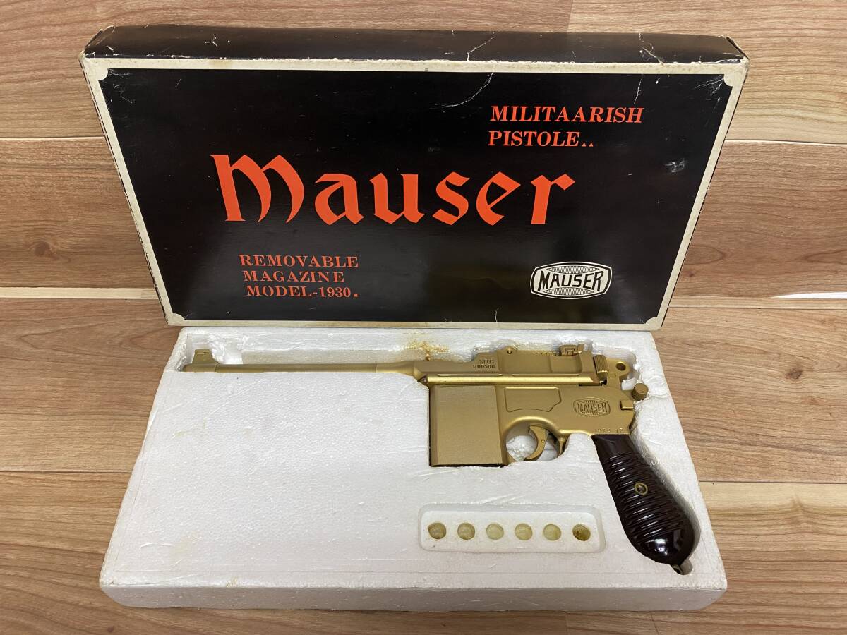 ４１ 美品 SMG刻印 ハドソン モーゼル M1930 MAUSER 金属モデルガン 元箱つき ジャンクの画像1