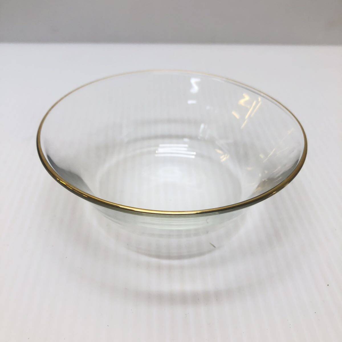 MAEBATA CHINA EX UTSUWAKAN エグゼ デザートセット 5客 ガラス小鉢 デザート皿 プレート 小皿 デザートスプーン 洋食器 レトロ 未使用箱付の画像5