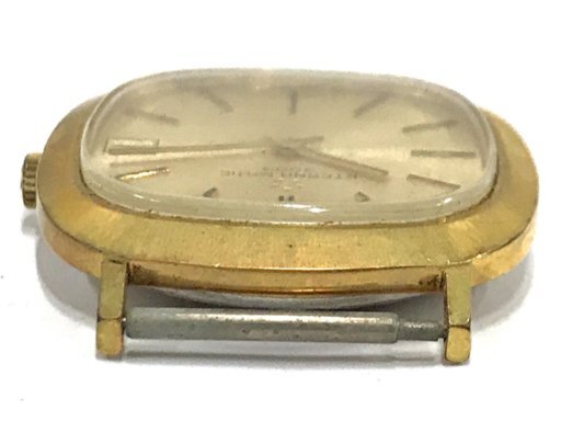 送料360円 1円 エテルナ マチック 腕時計 フェイス 3003 スクエア デイト ゴールドカラー AT メンズ 稼働 同梱NG_画像5