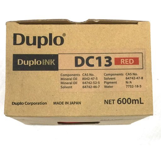 新品同様 デュプロ インクカートリッジ DC13 レッド 600ml 日本製 Duplo_画像5