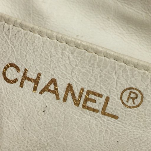 1円 シャネル プラチェーン ショルダー トートバッグ ココマーク フラワー ビニールコーティング 袋付 CHANEL_画像9