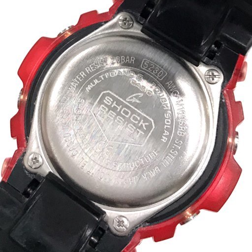 カシオ Gショック マルチバンド6 タフソーラー 腕時計 AWG-M100SRB 稼働品 ファッション小物 CASIO G-SHOCK_画像2