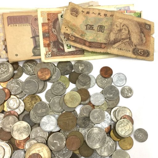 1円 中国 韓国 インドネシア 香港 アメリカ カナダ 等 古銭 硬貨 貨幣 コイン 海外銭 紙幣 まとめ 総重量約6.2kgの画像3