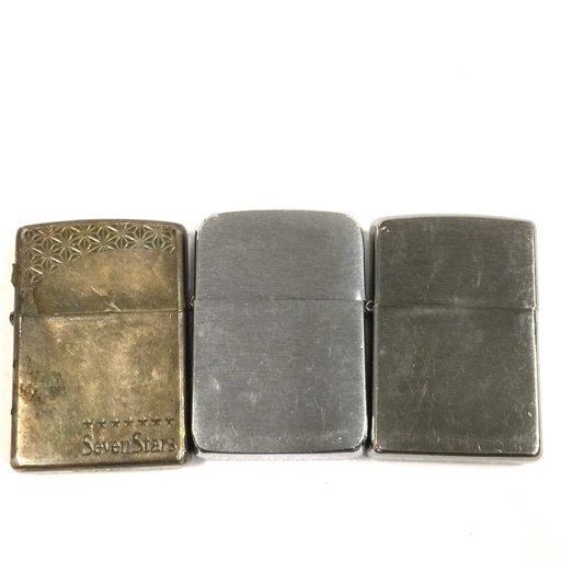 ジッポー セブンスター 他 オイルライター 着火× 喫煙グッズ 喫煙具 3点セット ZIPPO QR032-447_画像1