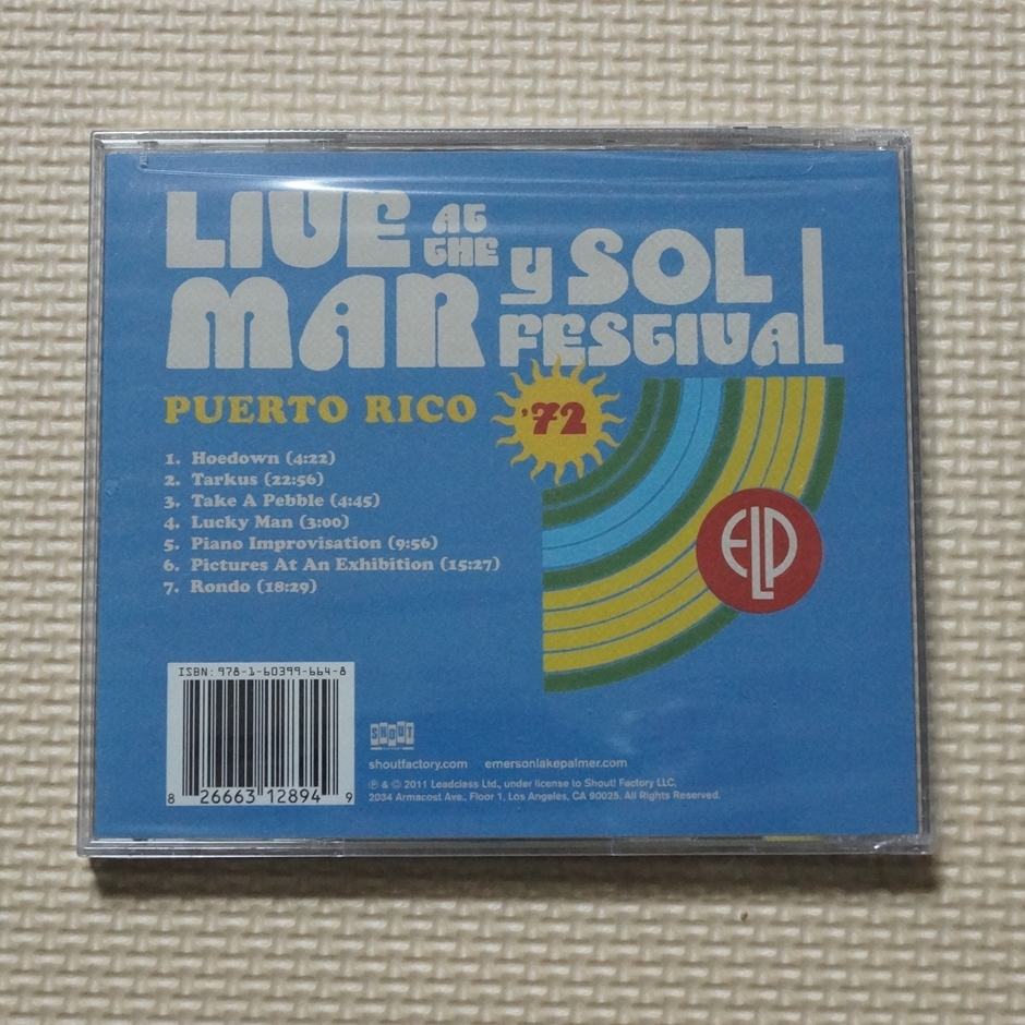未開封品 EMERSON LAKE & PALMER Live at the Mar Y Sol Festival '72 エマーソン・レイク＆パーマー ELP_画像2