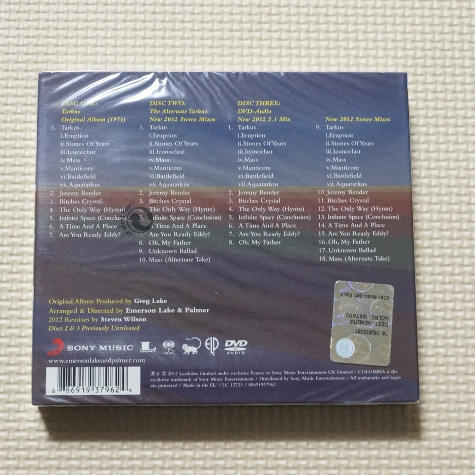 未開封品 EMERSON LAKE & PALMER TARKUS : DELUXE EDITION (2CD+DVD-AUDIO) エマーソン・レイク＆パーマー タルカス ELP_画像2