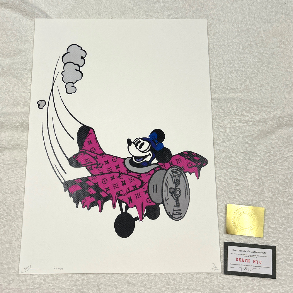 DEATH NYC ミッキーマウス ルイヴィトン LOUISVUITTON ディズニー 世界限定100枚 ポップアート アートポスター 現代アート KAWS Banksy_画像1