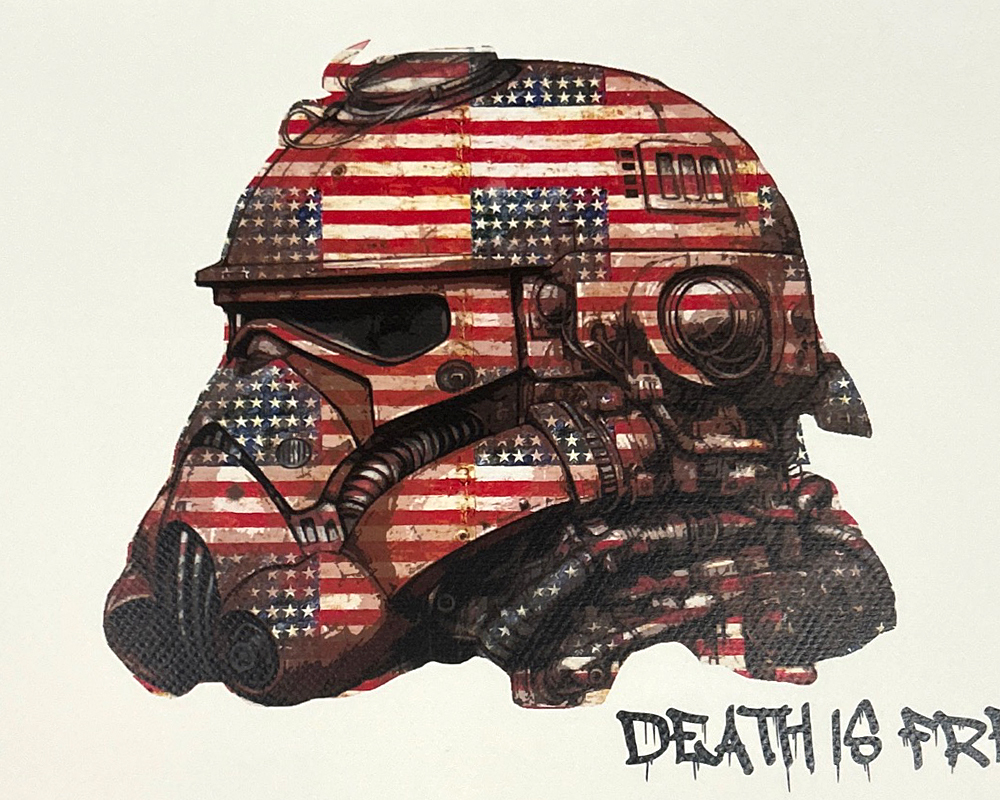 DEATH NYC STARWARS Stormtrooper star article flag USA Dismaland worldwide limitation 100 sheets pop art art poster present-day art KAWS Banksy