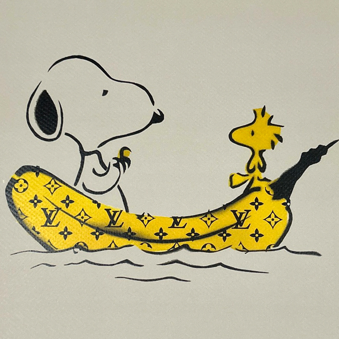 DEATH NYC スヌーピー SNOOPY ルイヴィトン LOUISVUITTON LV ポップアート PEANUTS 世界限定100枚 アートポスター 現代アート KAWS Banksy_画像4