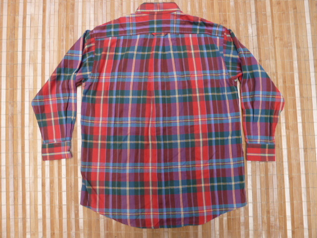 USED 2000年代 GANT 厚地 Cotton ボタンダウン・チェックシャツ US/L JP/2XL位 _バック