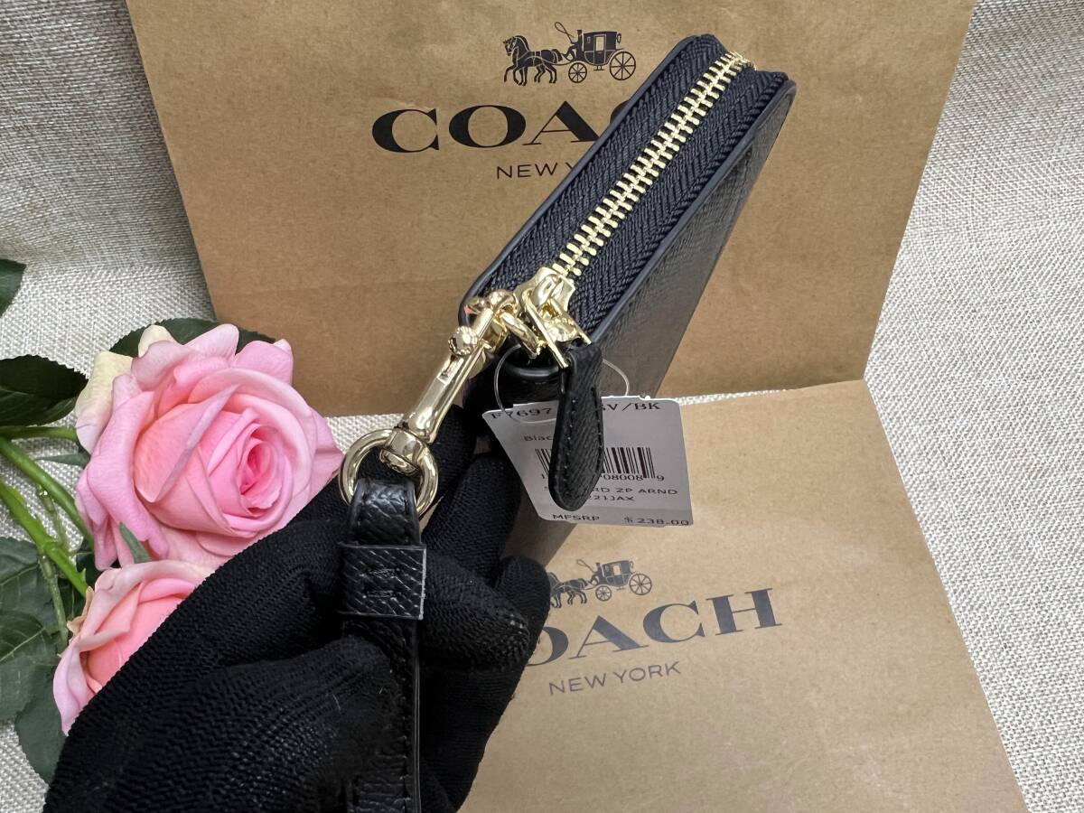 コーチ COACH 長財布 財布 ラグジュアリー シグネチャー アコーディオン ジップ ウォレット ストラップ付き アウトレット F76971 A042