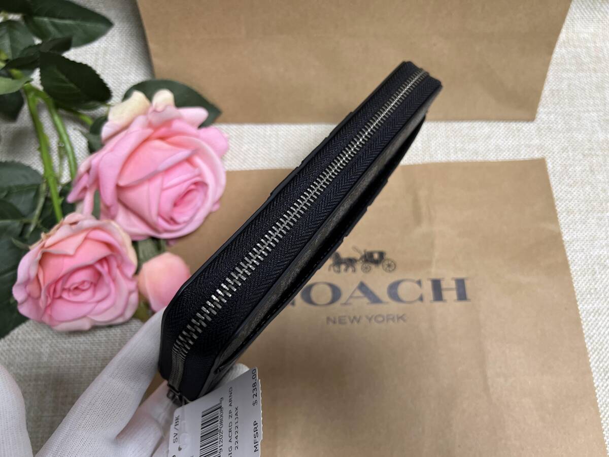 コーチ COACH 長財布 財布 シグネチャー ラウンドジップウォレット 財布 父 彼氏 プレゼント財布 メンズ 新品 F26070 A120 _画像5