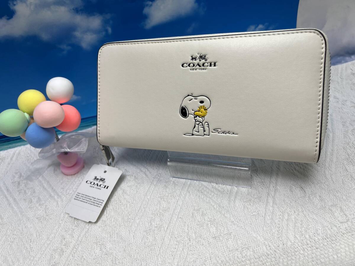 コーチ COACH 財布 長財布 COACH PEANUTS コーチ スヌーピー コラボ スヌーピー プレゼント 誕生日 ギフト 贈り物 新品 F53773 A102