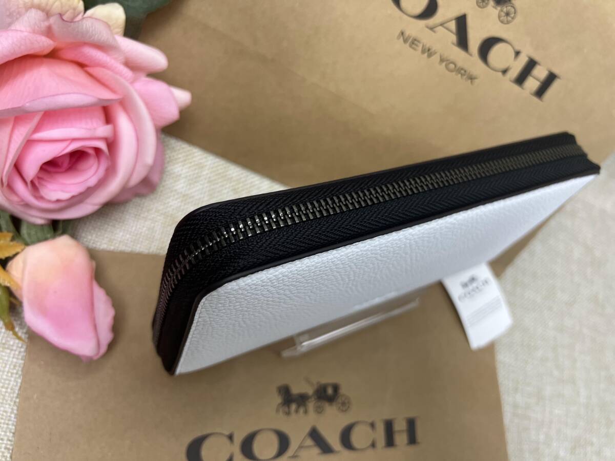 COACH財布 コーチ COACH 長財布 アコーディオン ラウンドジップ キース ヘリング レザー ホワイト プレゼント 贈り物 ギフト 87107 A241