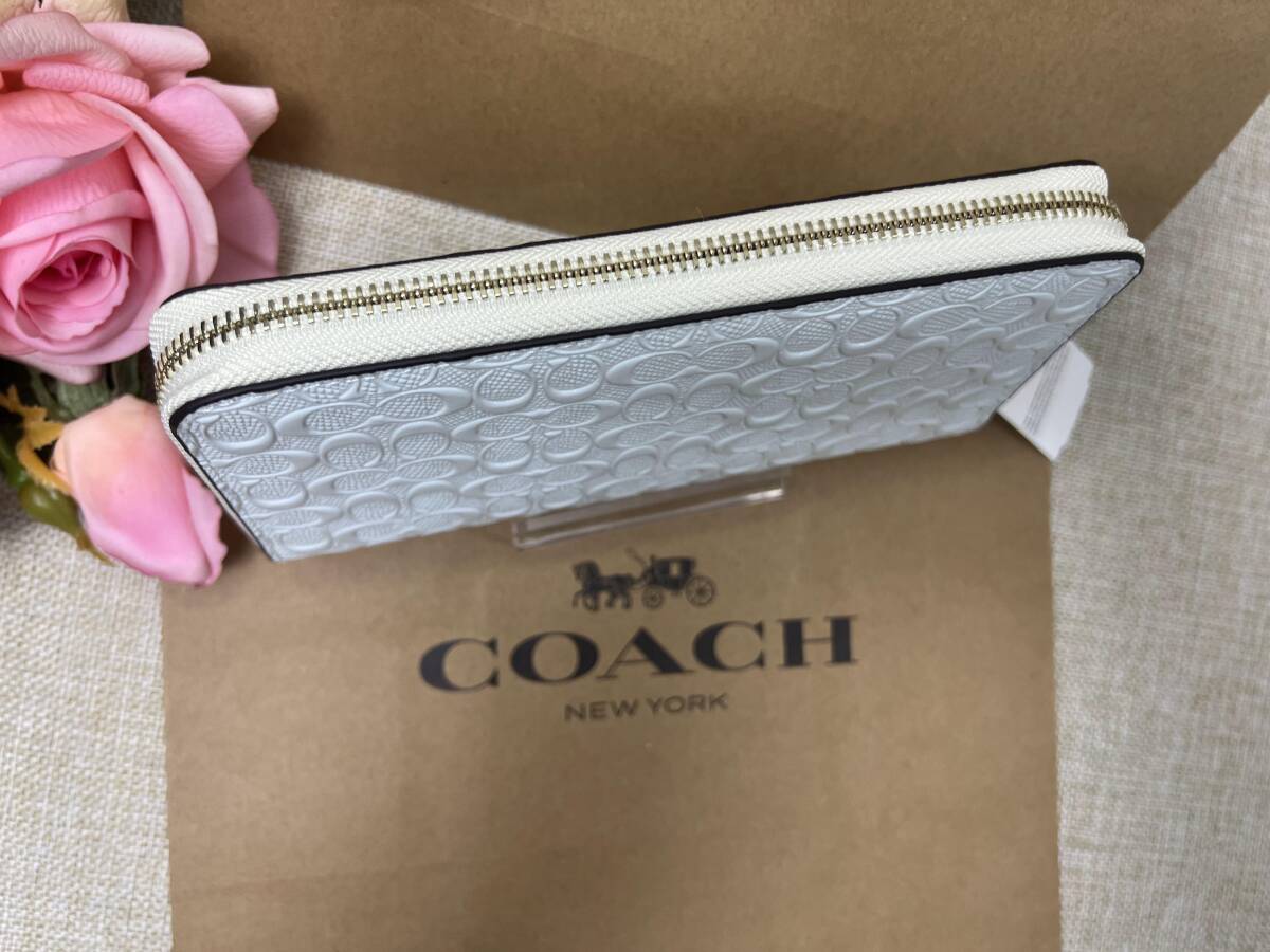 コーチ COACH 長財布 財布 シグネチャー デボスド パテント ラウンドファスナー ラグジュアリー 誕生日 プレゼント F54805 C231