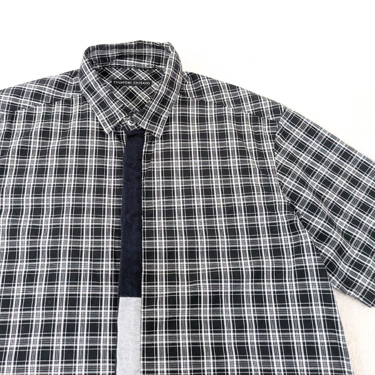 ★ TSUMORI CHISATO men's ★ネクタイシャツ チェック 半袖