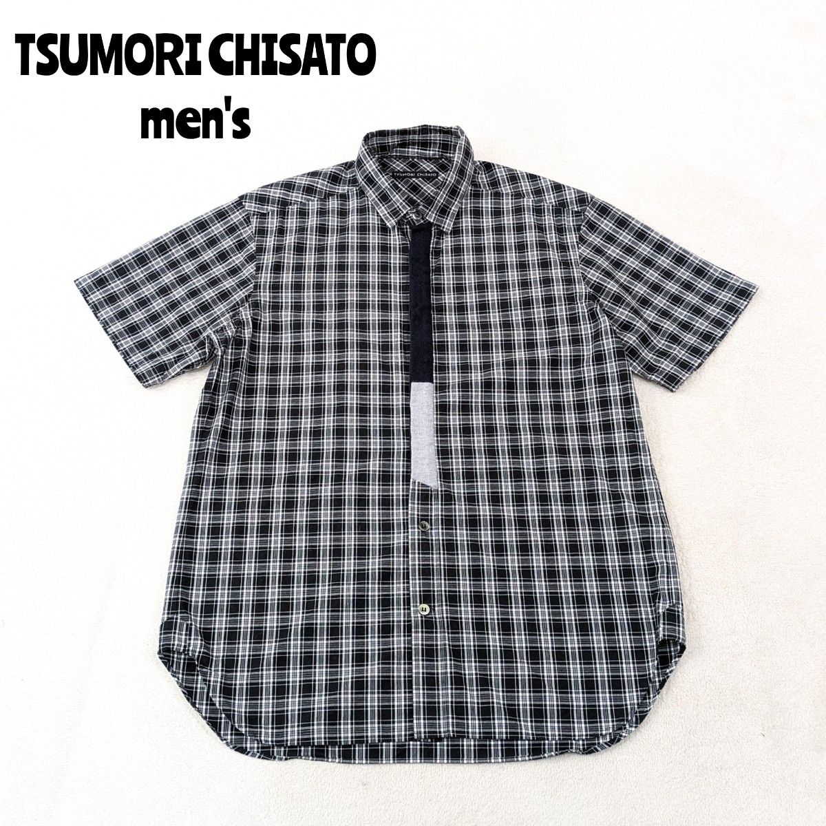 ★ TSUMORI CHISATO men's ★ネクタイシャツ チェック 半袖