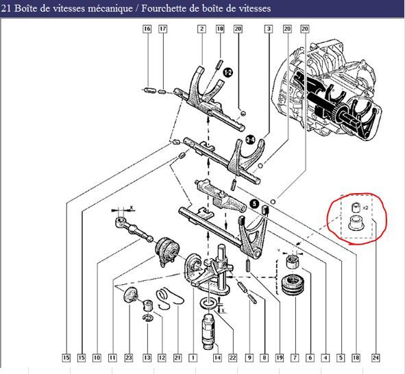 ★ルノー　ルーテシア/ クリオ2RS BF4　トランスミッションシフトレバー　オイルシールキット_画像3