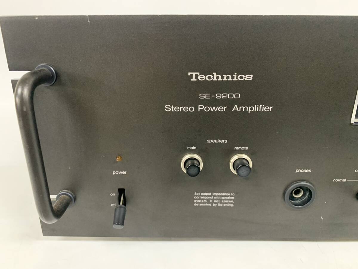 【0328y Y0823】 Technics テクニクス SE-9200 ステレオパワーアンプ_画像2