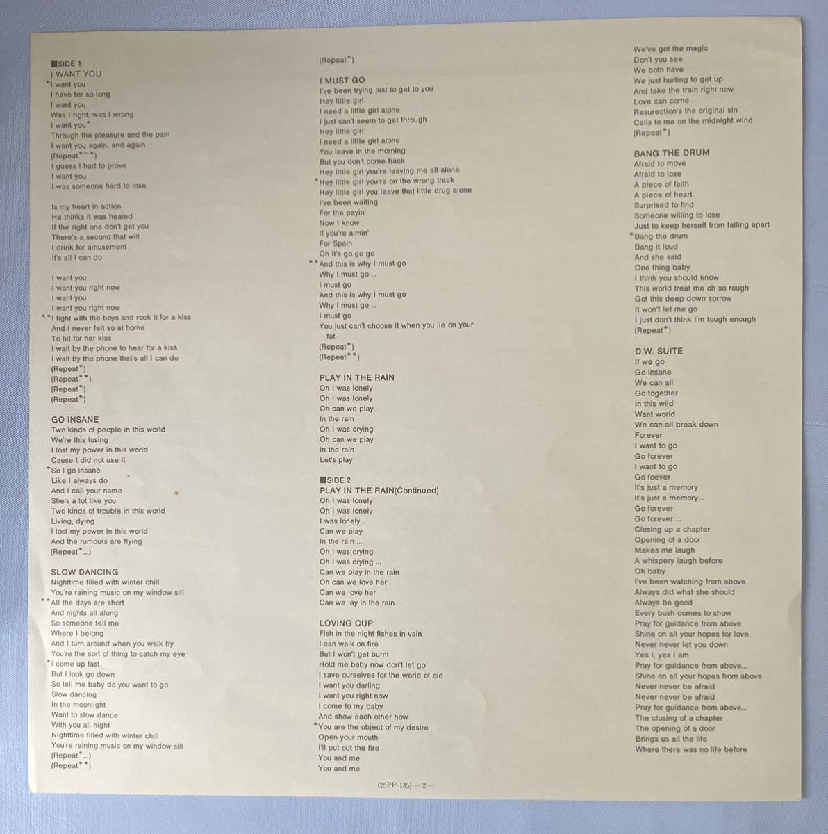 リンジー・バッキンガム「ゴー・インセイン」日本盤レコード,LP, Lindsey Buckingham Go Insane, フリートウッド・マック, ROCK, ロック_画像8