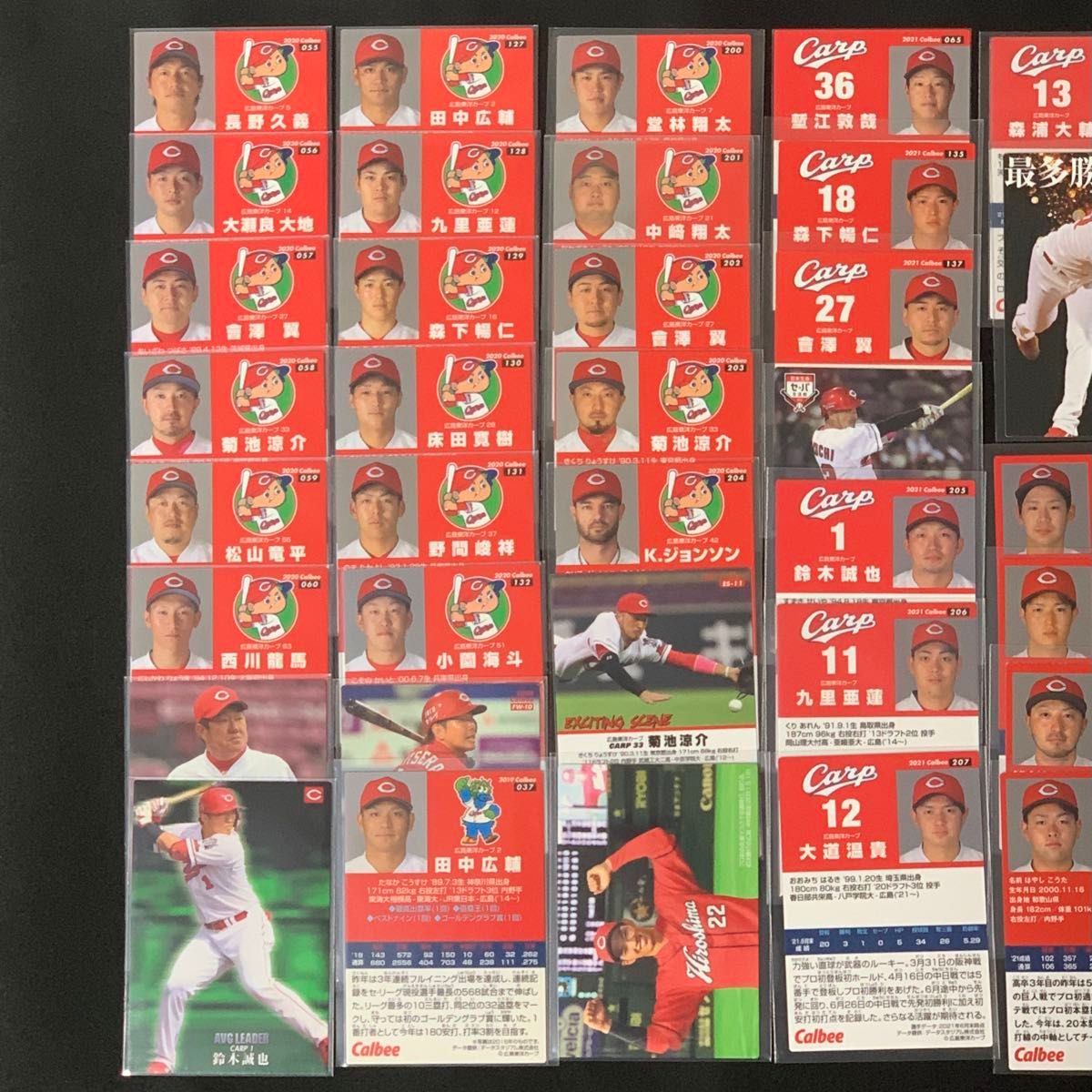 広島東洋カープ　カルビープロ野球チップスカード　まとめ売り