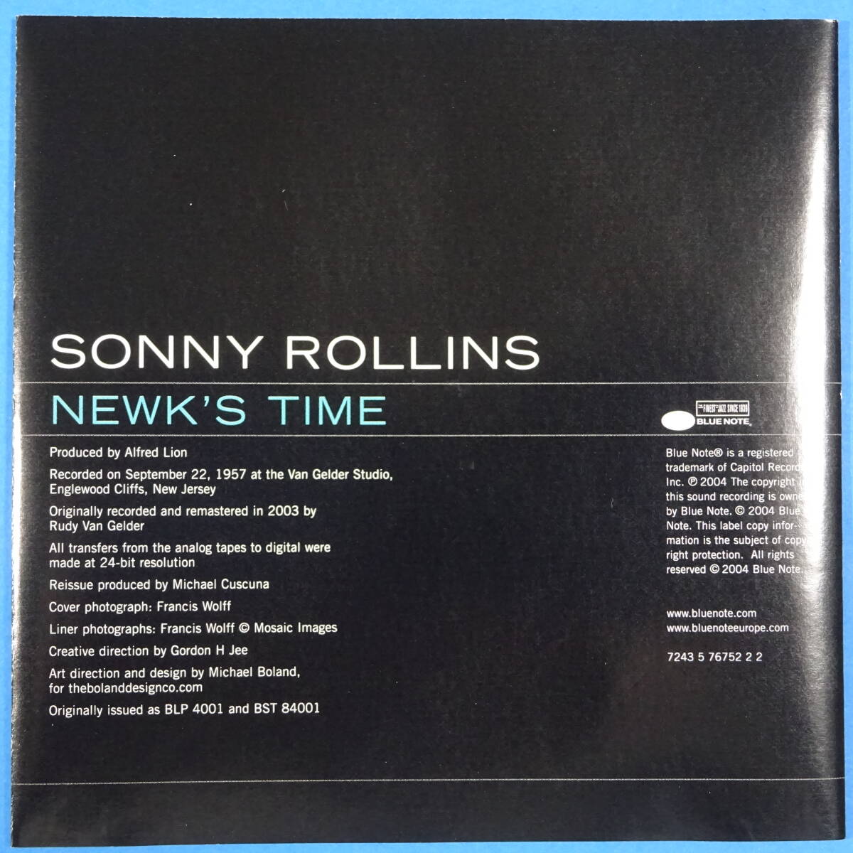 CD ソニー・ロリンズ / ニュークス・タイム SONNY ROLLINS / NEWK’S TIME 2004年 EU盤 ジャズ ハードバップの画像5