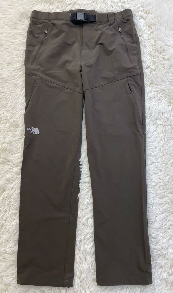 美品　THE NORTH FACE　ザ・ノースフェイス　ストレッチ　クライミングパンツ　バーブパンツ　メンズ　Mサイズ　カーキ　正規　NT57013_画像1