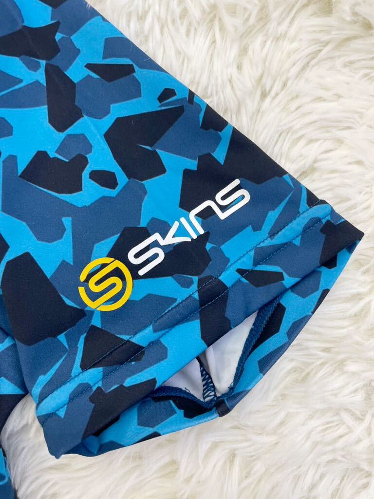 美品　SKINS　スキンズ　迷彩　総柄　ソフトコンプレッション　半袖Tシャツ　インナーシャツ　メンズ　Mサイズ　デッドストック　SAS2715X_画像4