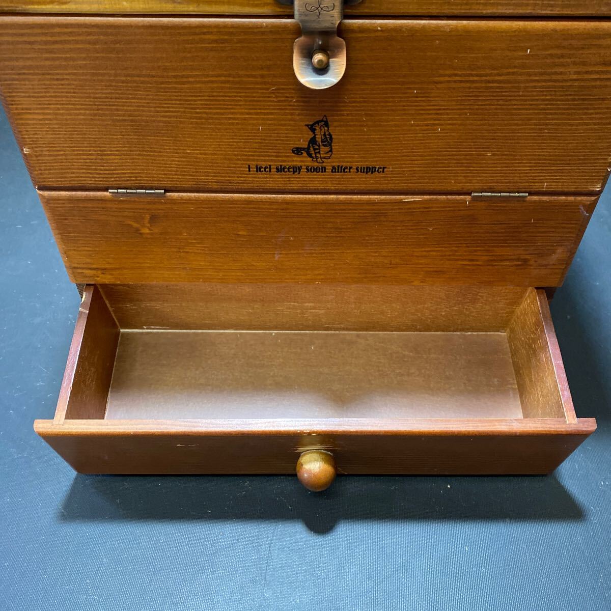 N 3149 [ из дерева зеркало есть ящик для косметики ] Y-WOOD античный бардачок Mini туалетный столик cosme box ручная сумка несессер хранение товар 