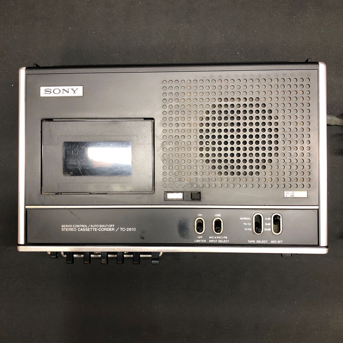 H549 SONY ソニー STEREO CASSETTE-CORDER TC-2810 カセットデッキ デンスケ ジャンクの画像2